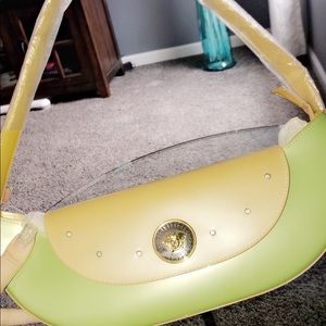 Vintage Versace Couture Green and Gold bag